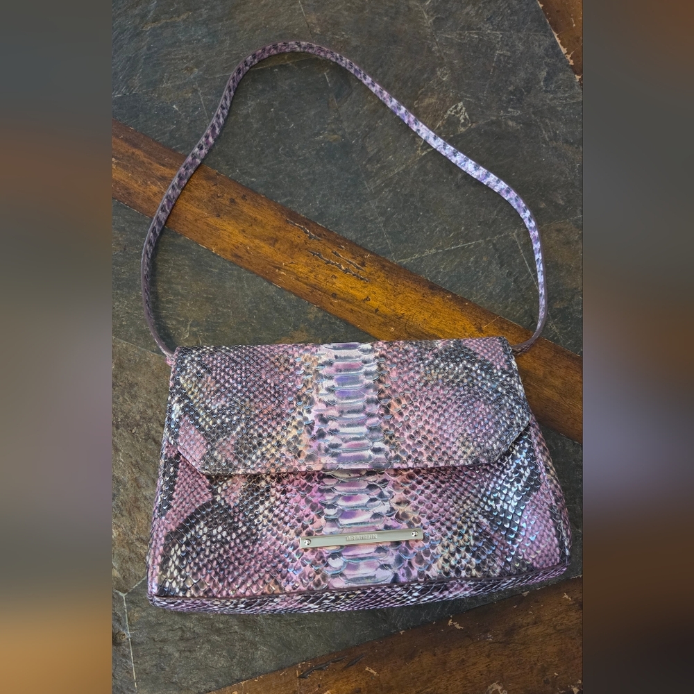 Brahmin Clutch Carina (style) Berry Seville With Shoulder Strap
